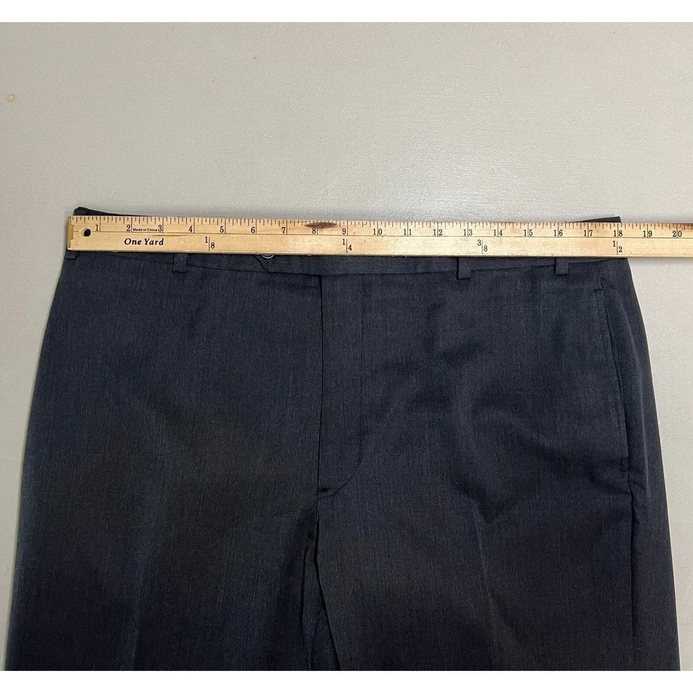 Brooks Brothers Madison Dress Pants Mens 38x30‎ (36x30) Gray Wool Flat Front